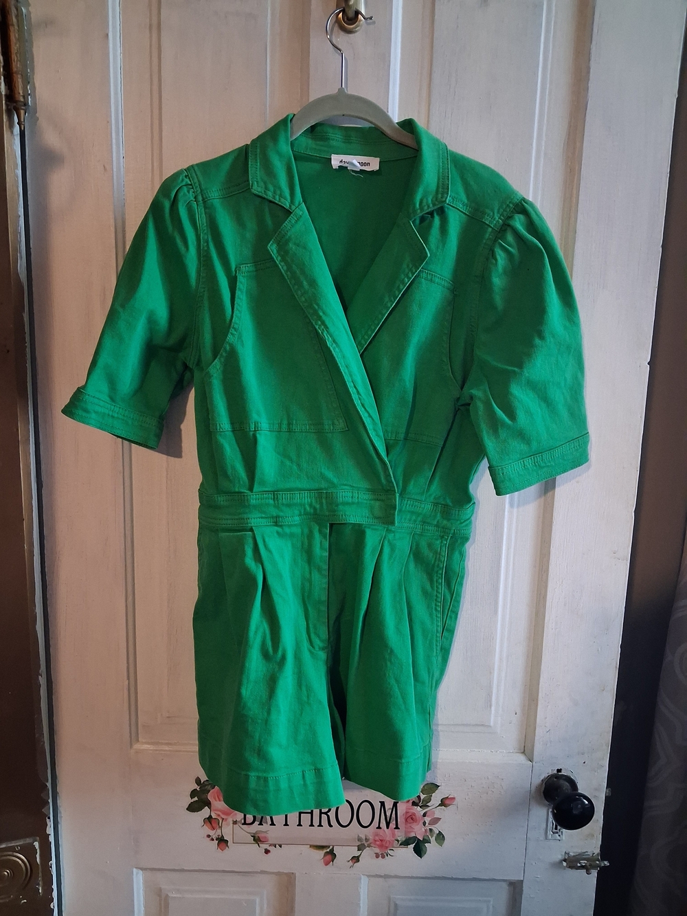 Day + MOON  Womens Green Short-Sleeve Romper - SIZE Large
